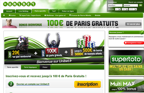 Tout pour bien conduire une inscription sur Unibet (Rue des Joueurs)