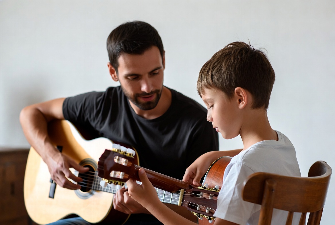 Pour offrir des cours particulier de guitare à votre fils, rendez-vous sur allegromusique.fr